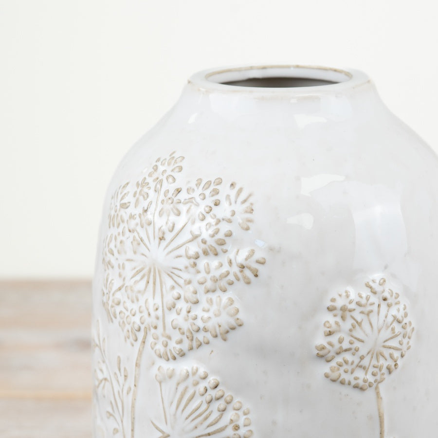 Embossed Flower Vase - 2 sizes
