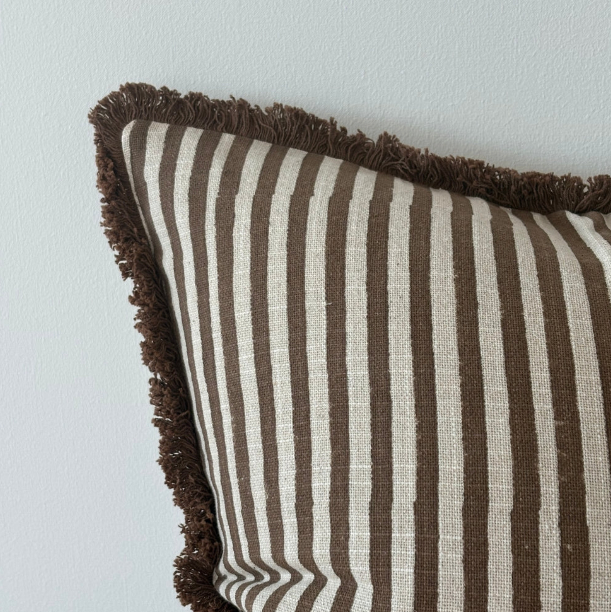 Sadie Brown Stripe Cushion 45x45cm