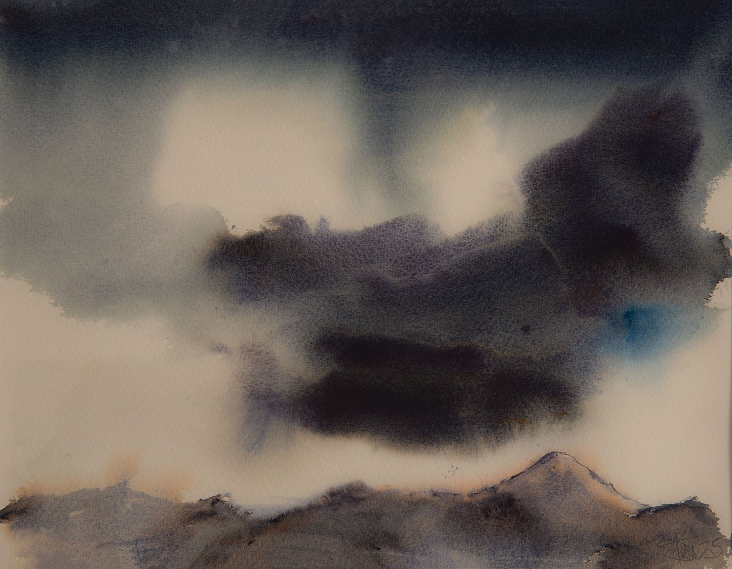 Dave Thomas Original Watercolours - “IT COULD BE DARKER” A2 card mounted