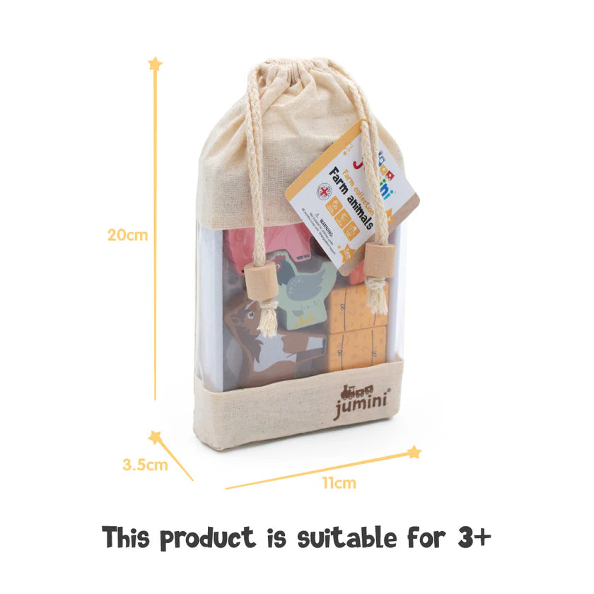 Bag of Wooden Farm Animals