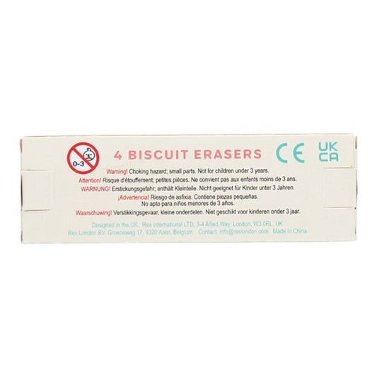 Set 4 Biscuits Erasers