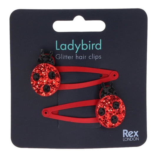 Ladybird Glitter Hair Clips