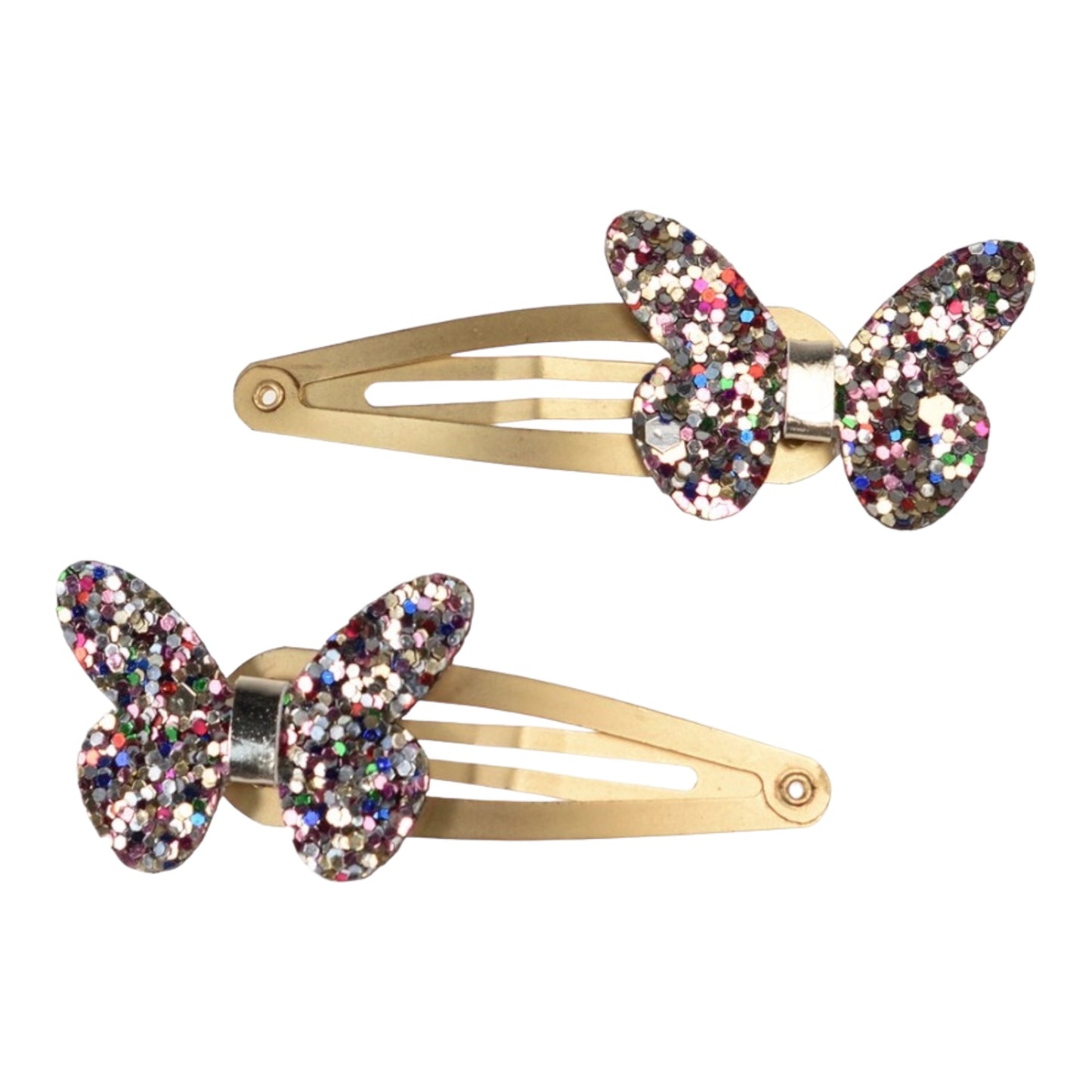 Glitter Butterfly Hair Clips