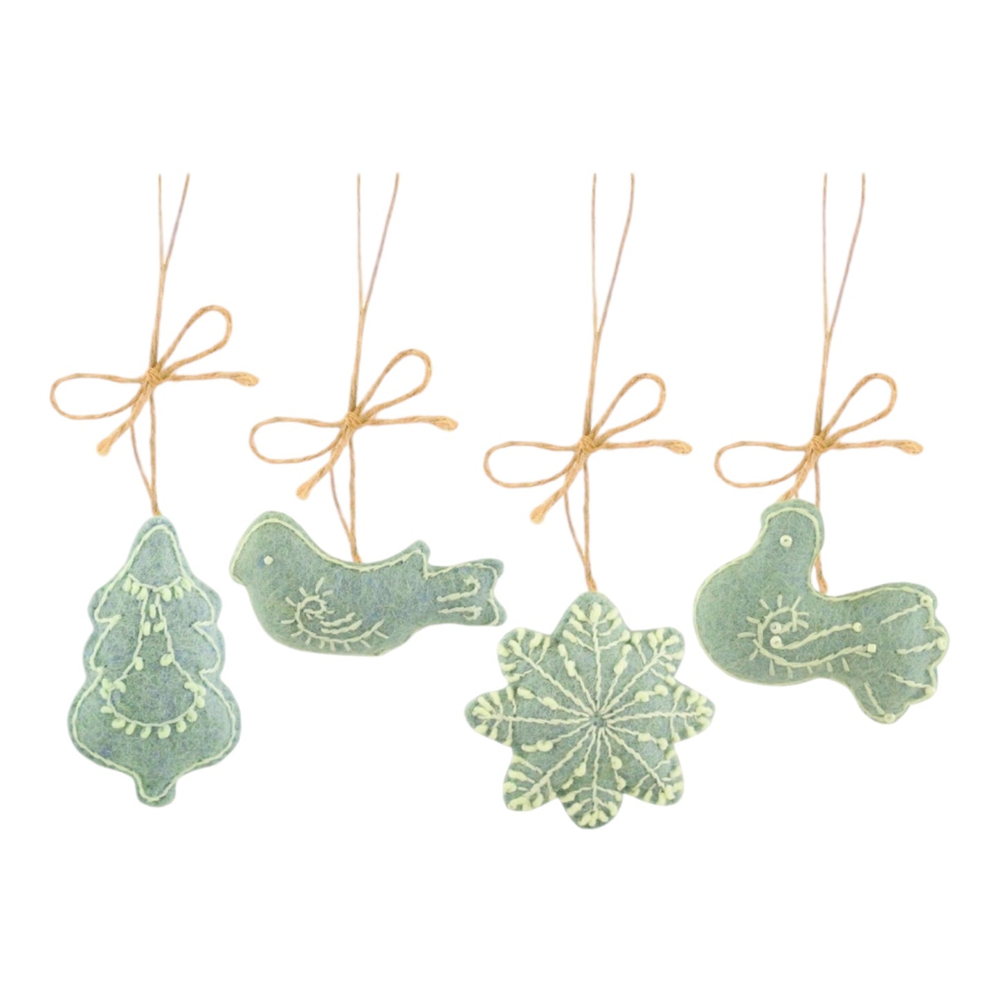 Gingerbread Hanging Ice Blue Decorations (4 designs)