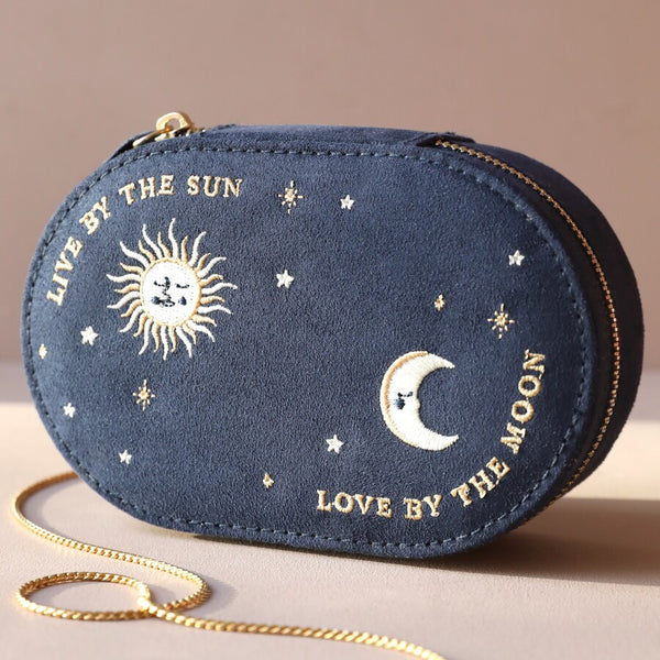 Sun & Moon Embroidered Jewellery Case