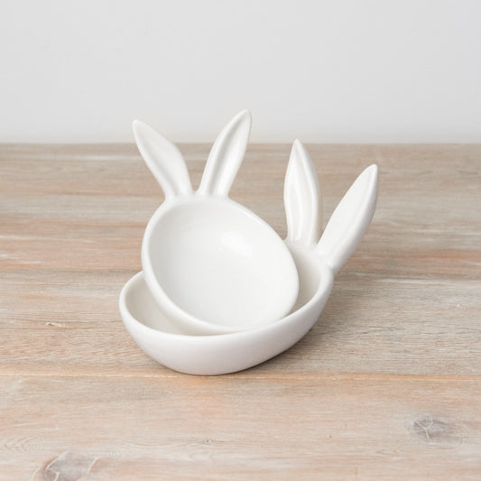 White Ceramic Bunny Dish