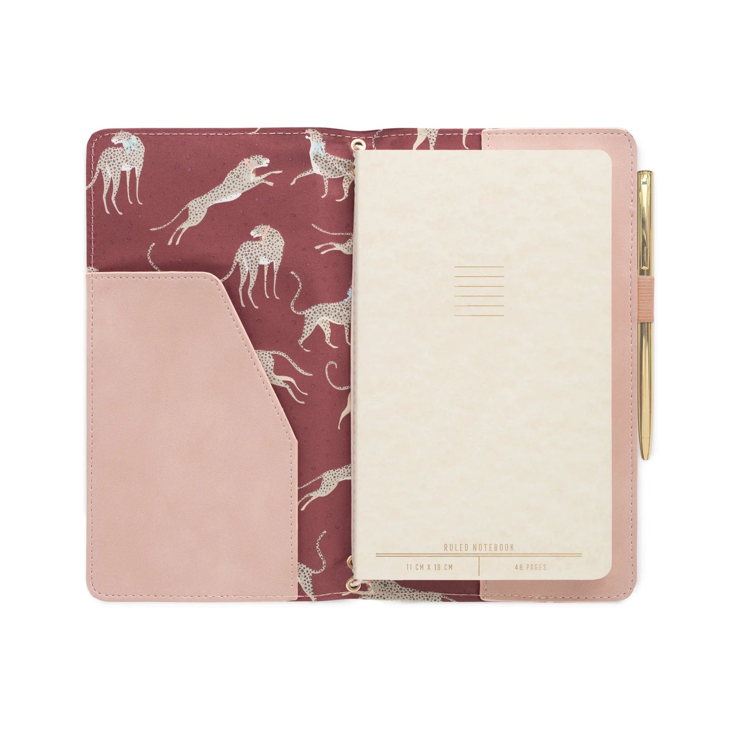 Vegan Leather Folio w Refillable Notebook & Pen - 2 colours