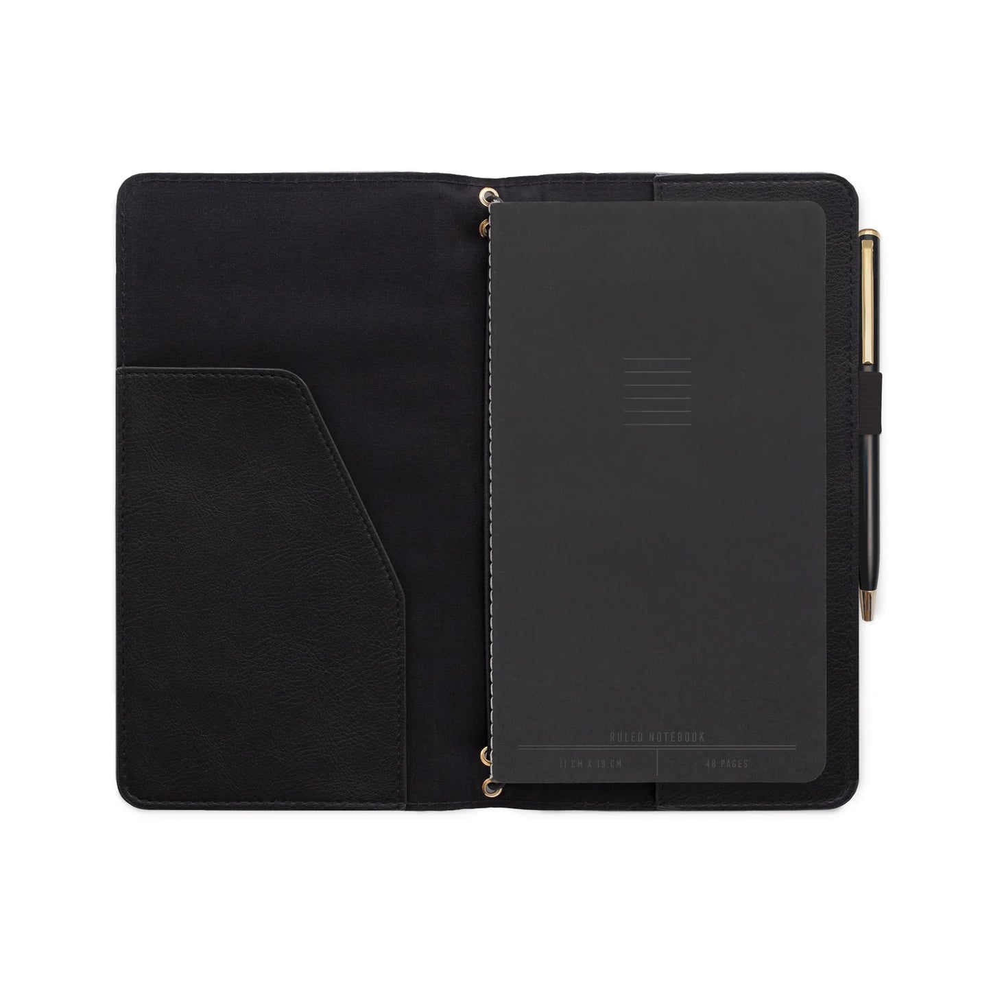 Vegan Leather Folio w Refillable Notebook & Pen - 2 colours