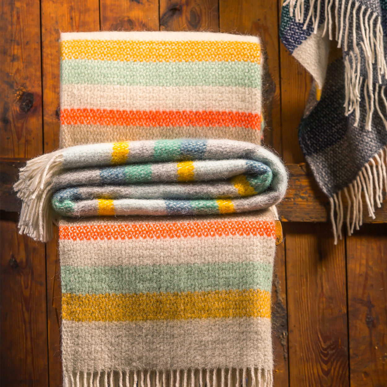 Horizon Stripe 100% Pure Wool Throw
