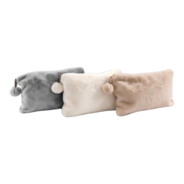Faux Fur Large Make Up / Toiletry Bag Pouch