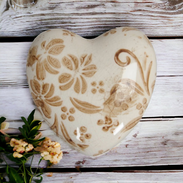 Vintage Style Ceramic Heart