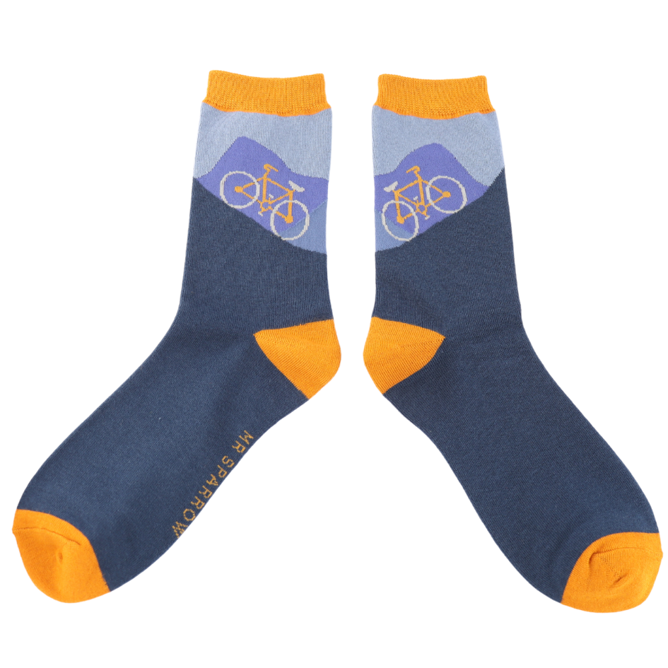 Mr Heron Bamboo Hill Climb Socks - Navy