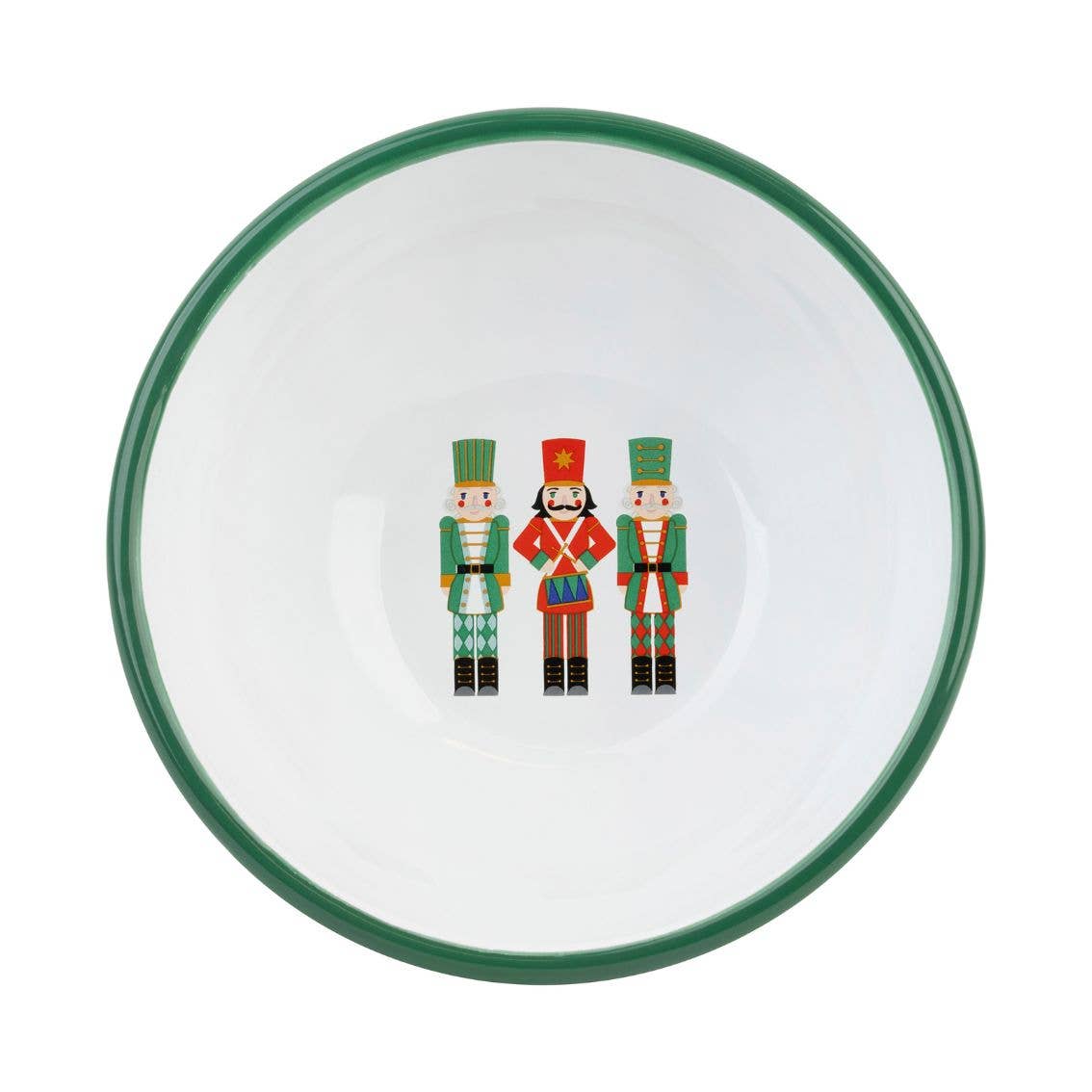 Nutcracker Red Enamel Christmas Bowl - 16cm