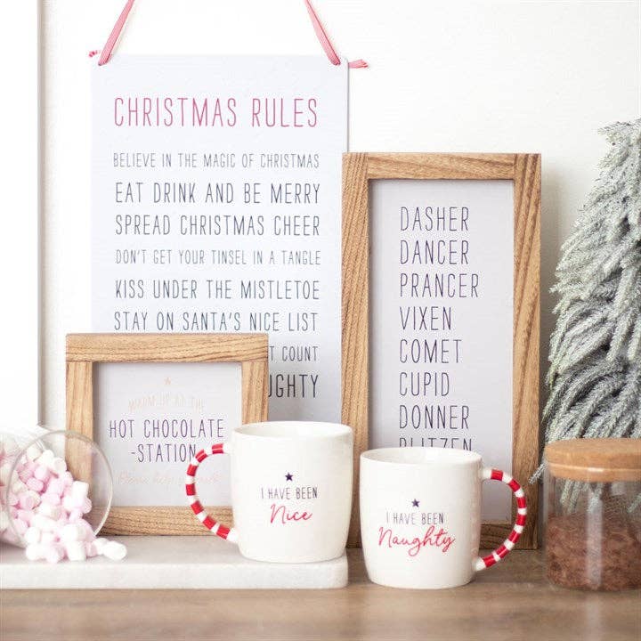 Hot Chocolate Station Wooden Christmas Sign