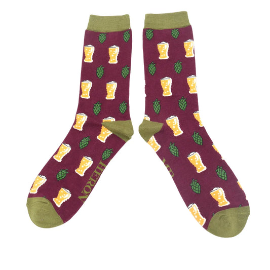 Mr Heron Bamboo Beer Socks - Various Colours