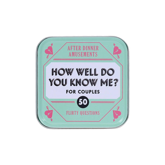 After Dinner Amusements: How Well Do You Know Me? For Couples - 50 Flirty Questions Game