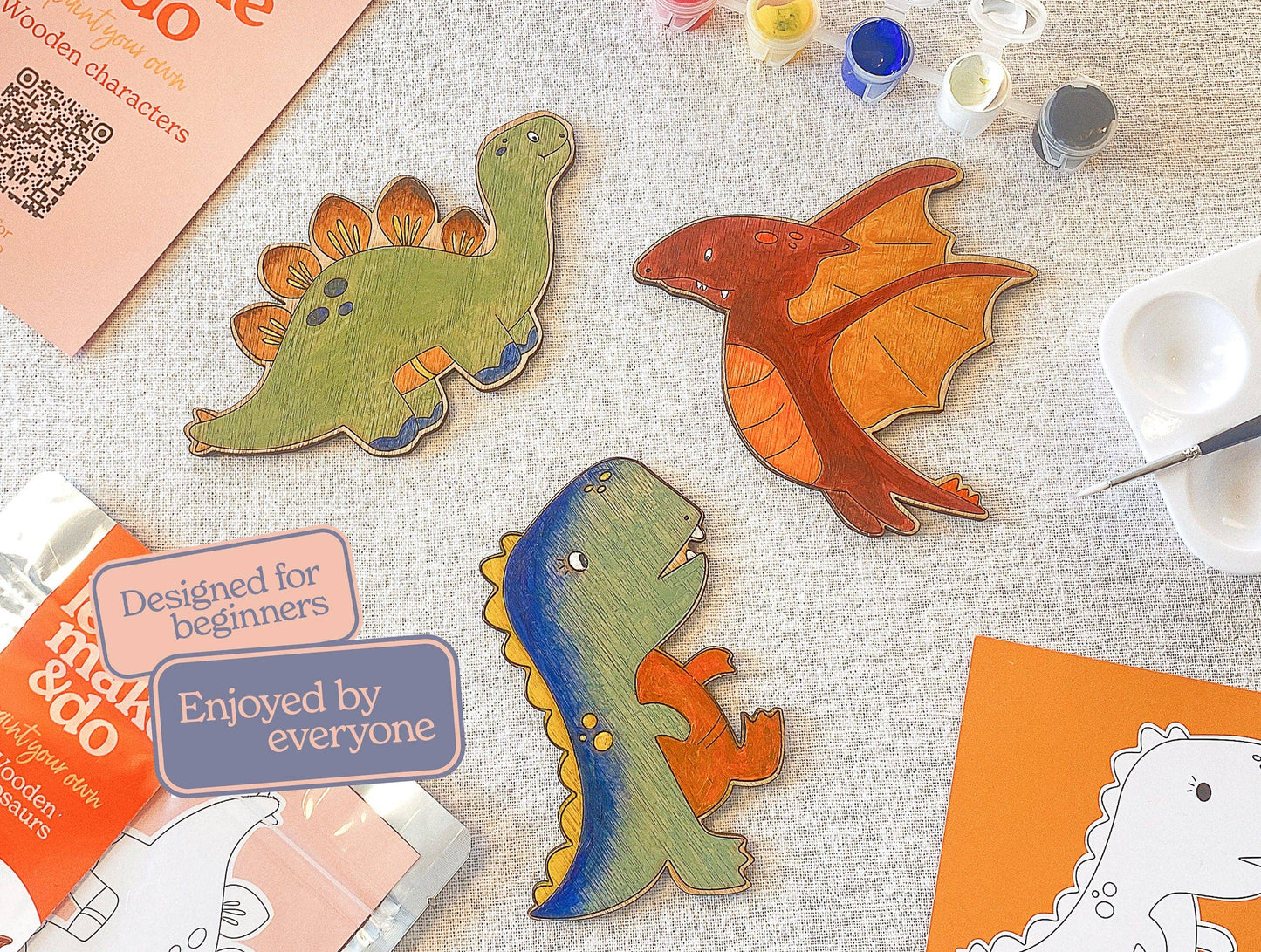 Paint Your Own Wooden Dinosaurs Kit