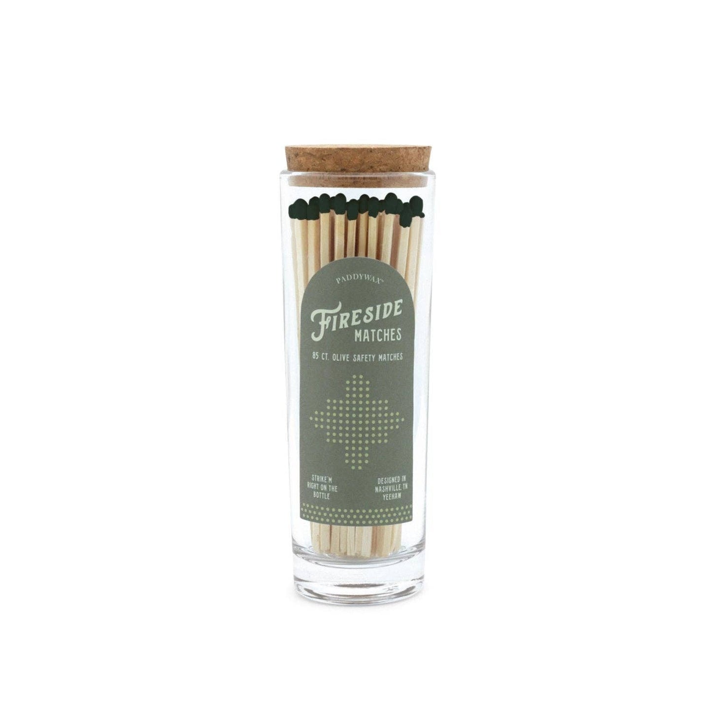 Fireside Safety Matches - Olive Green Tip