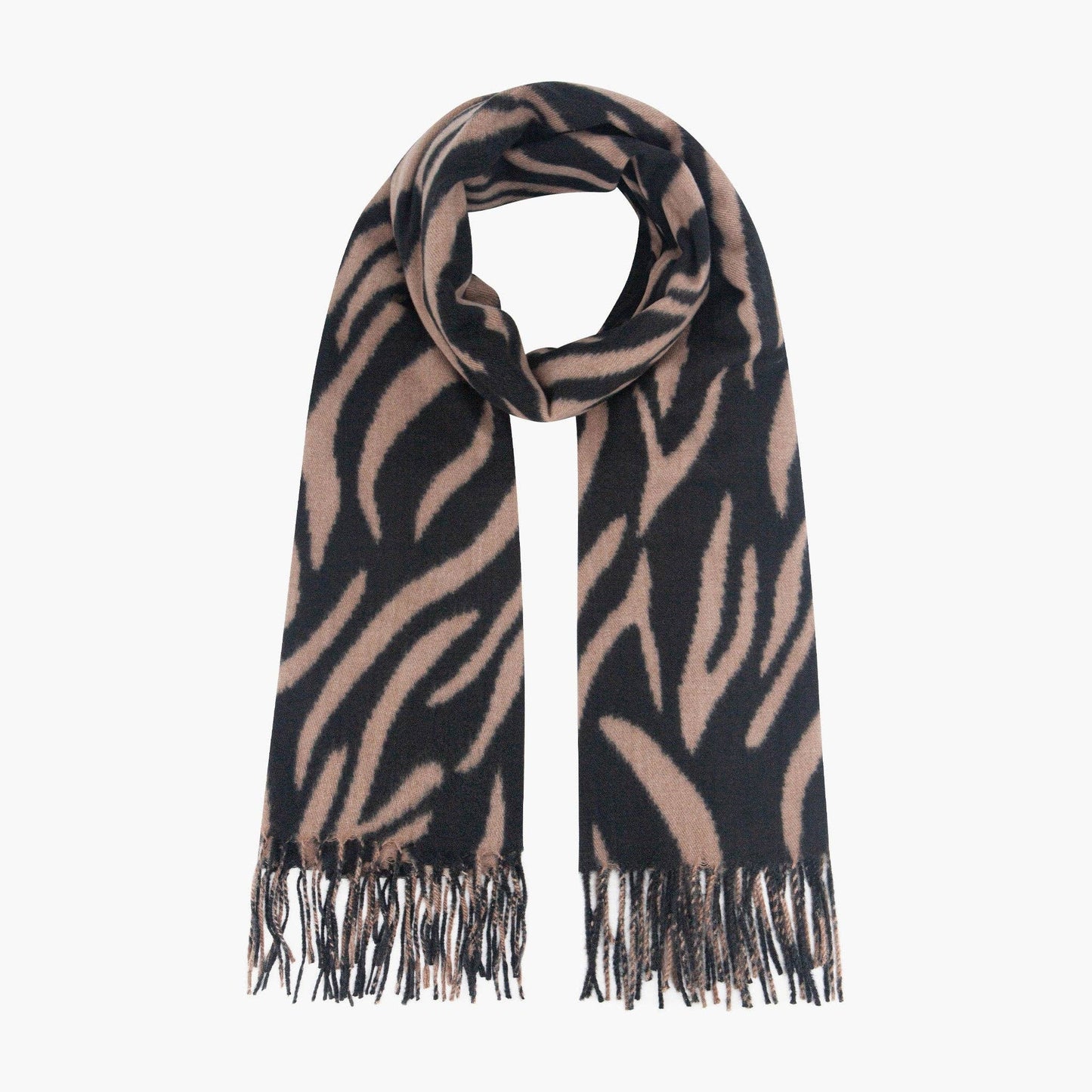 Selene Camel Tiger Heavyweight Scarf: One-size