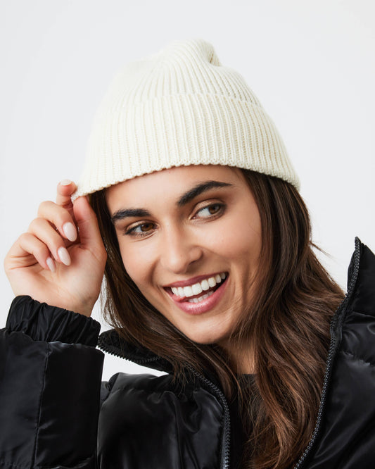 Recycled Beanie in Cream