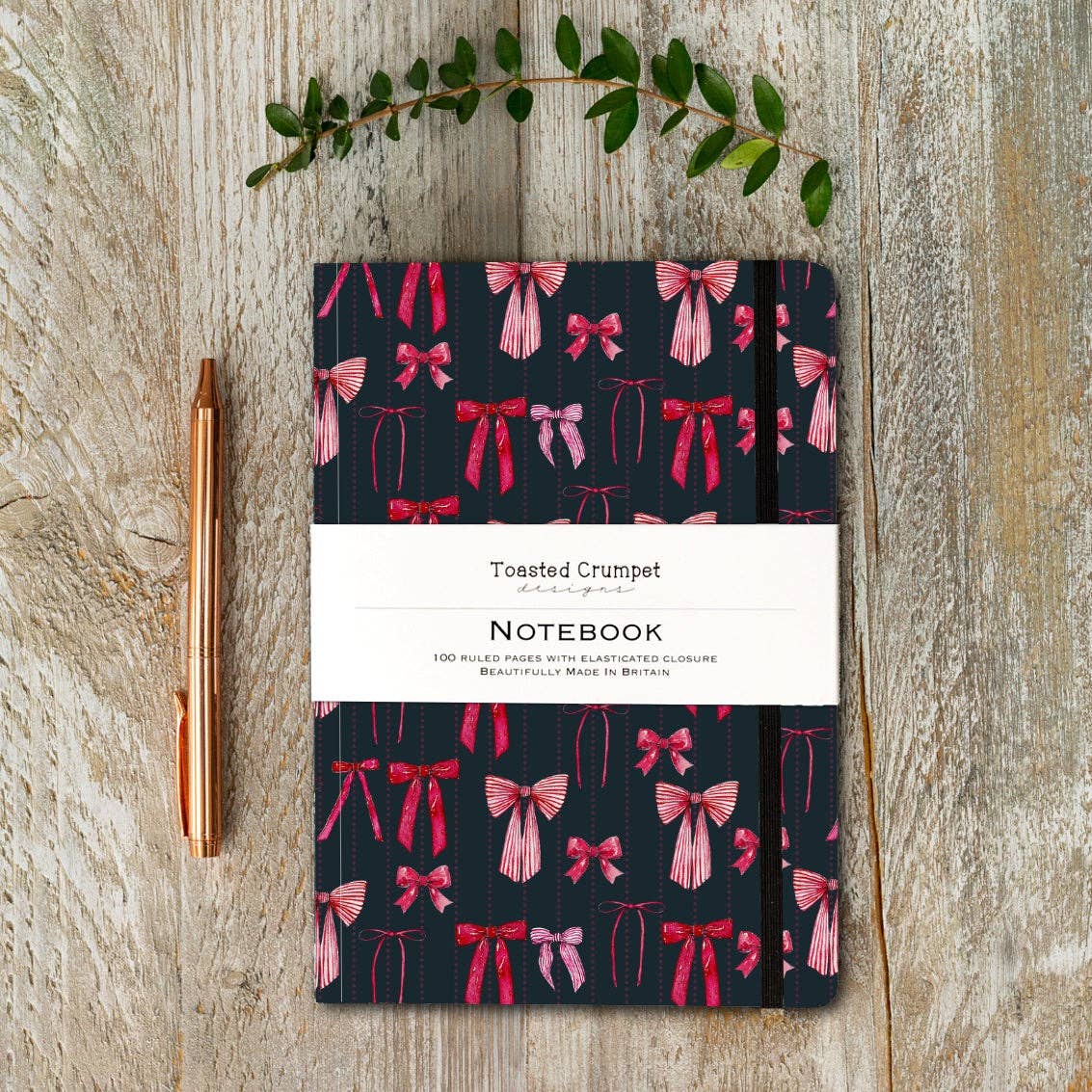 Bow (Noir) A5 Lined Notebook