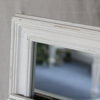 Antique White Window Mirror