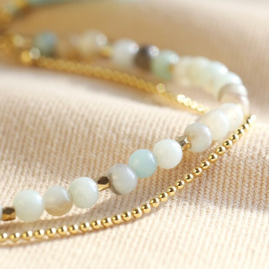 Green Beaded Anklet