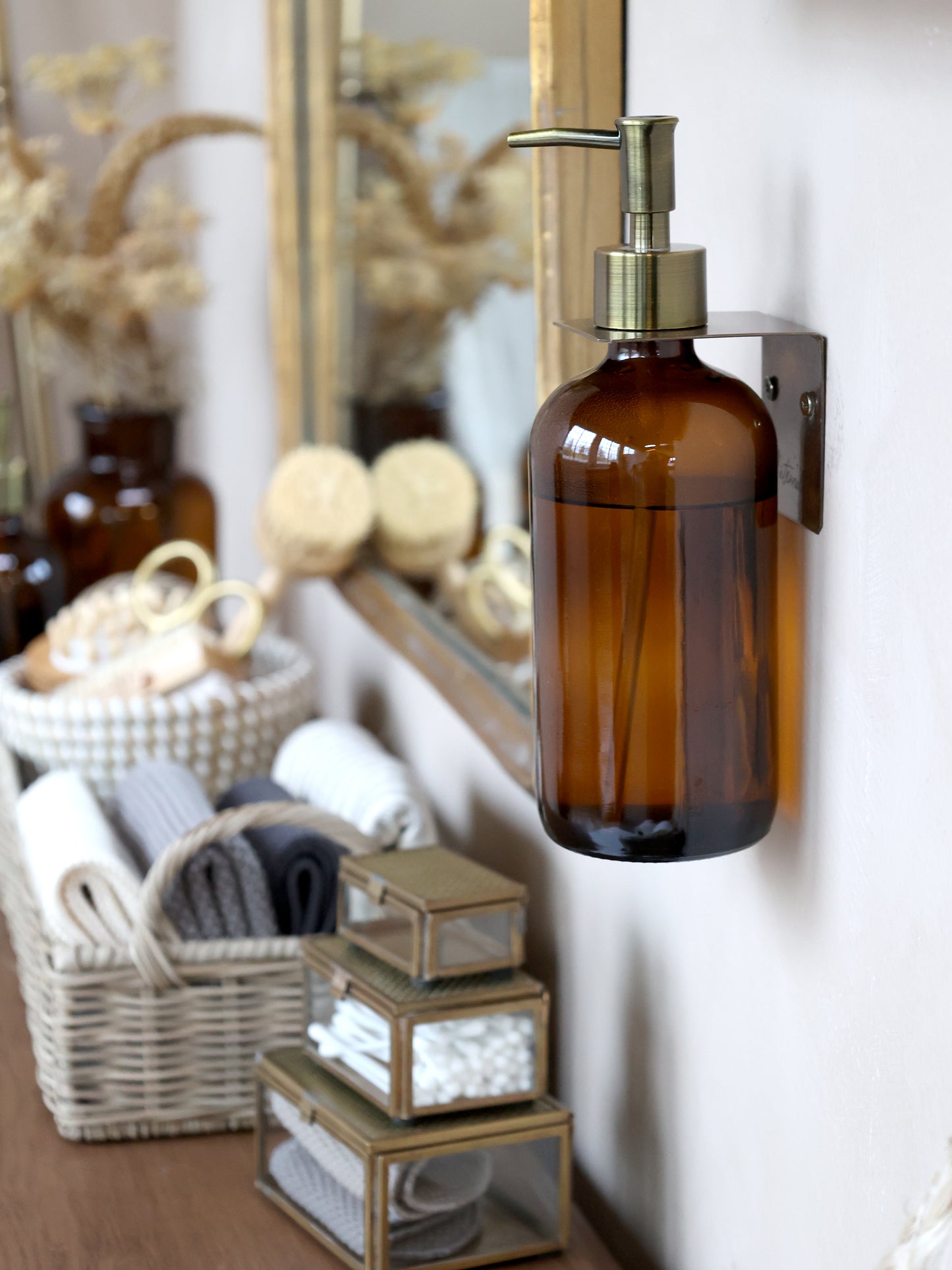 Antique Brown Pump Bottles - 2 sizes available