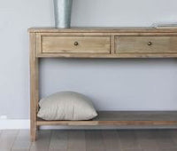 Natural Wooden Console Table 2 Draw