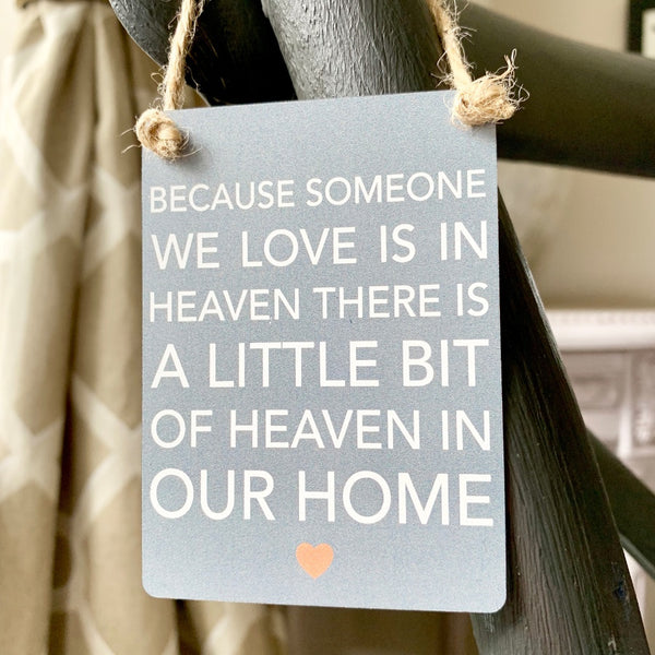 Heaven In Our Home Mini Metal Sign