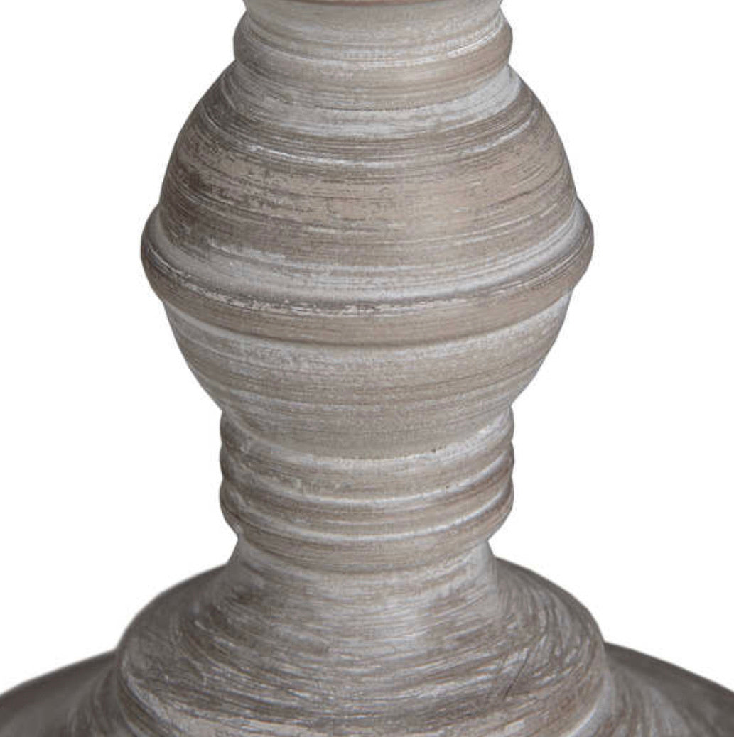 Natural Wooden Table Lamp With Linen Shade