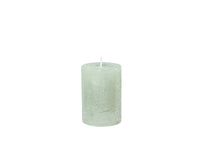 Pale Green Rustic Pillar Candle - 4 sizes