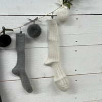 Cashmere Lounge Socks Chalk UK - 3 colours