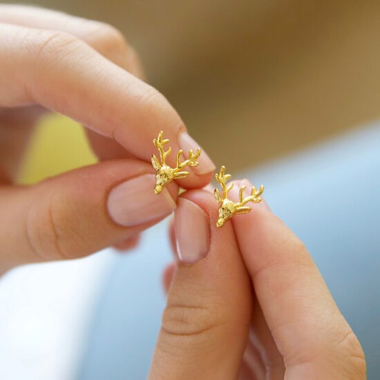 Stag Gold Plated Earrings