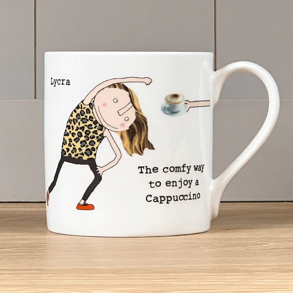 Rosie Made A Thing Mug -  Lycra, comfy way to enjoy cappuccino