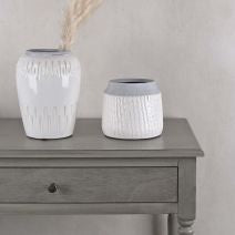 Two Tone White Planter Pot