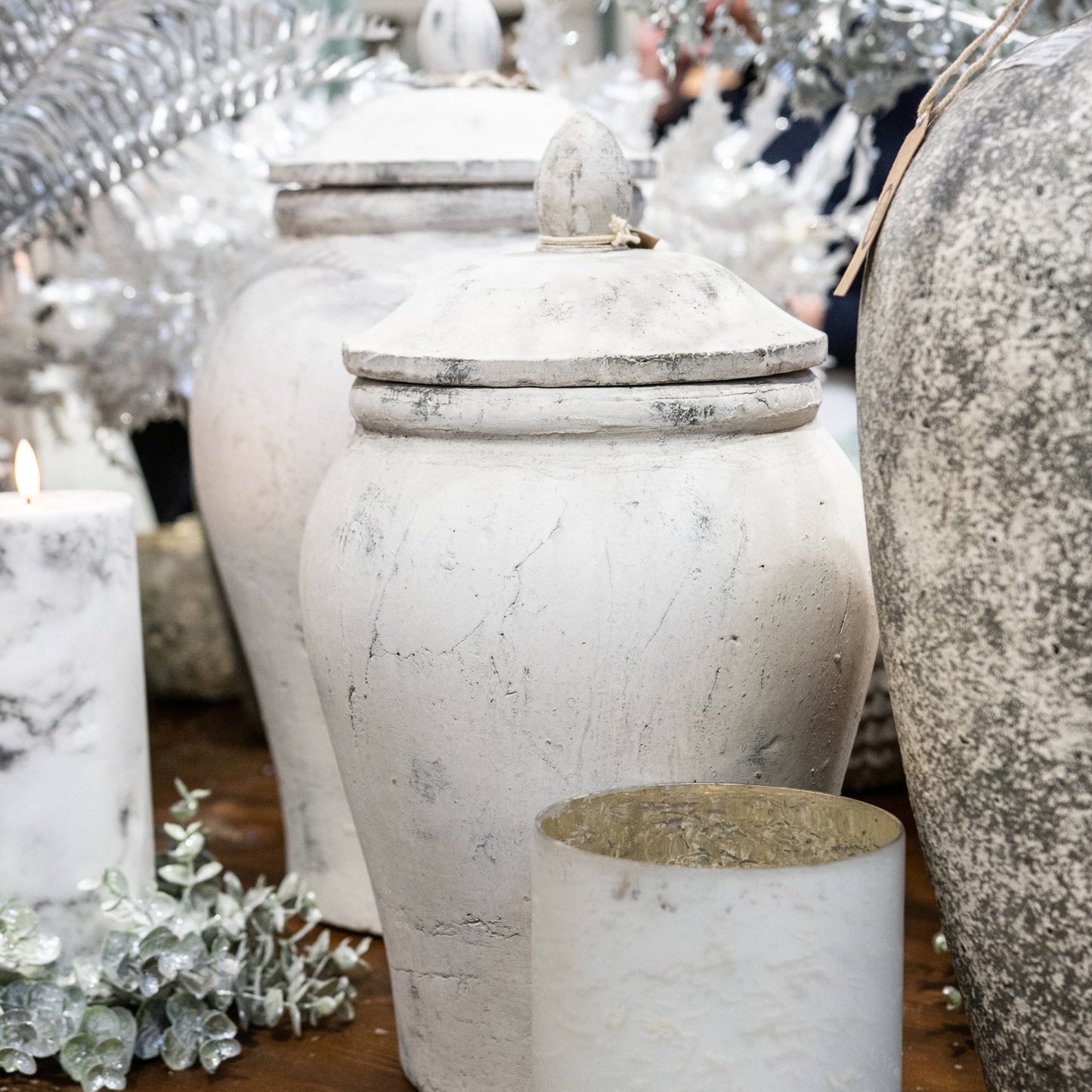 Stone Large Ginger Jar