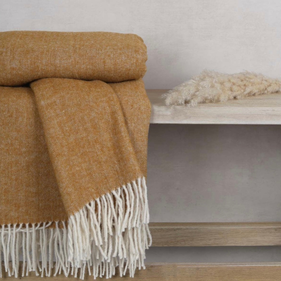 Ochre 100% Australian Wool Throw