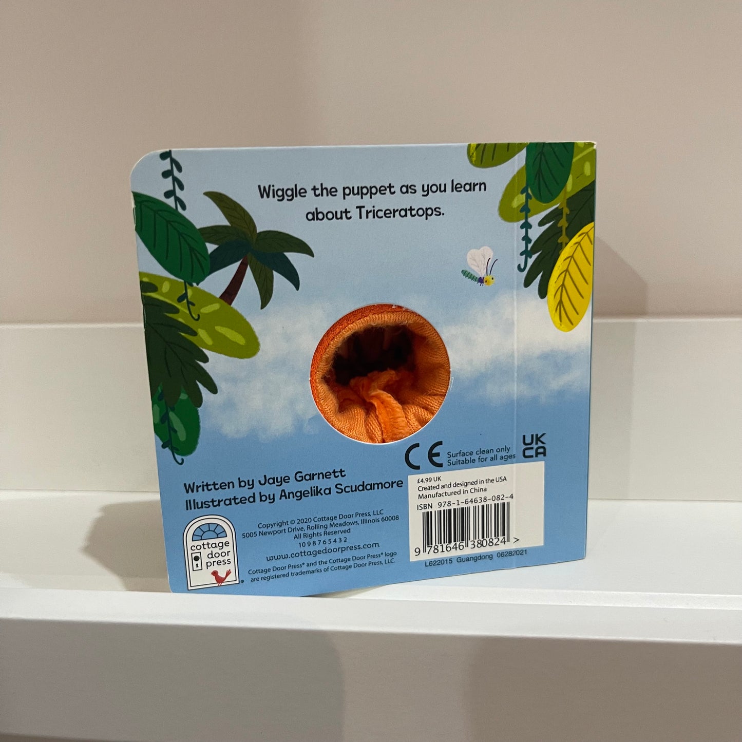 Triceratops Chunky Finger Puppet Bookt