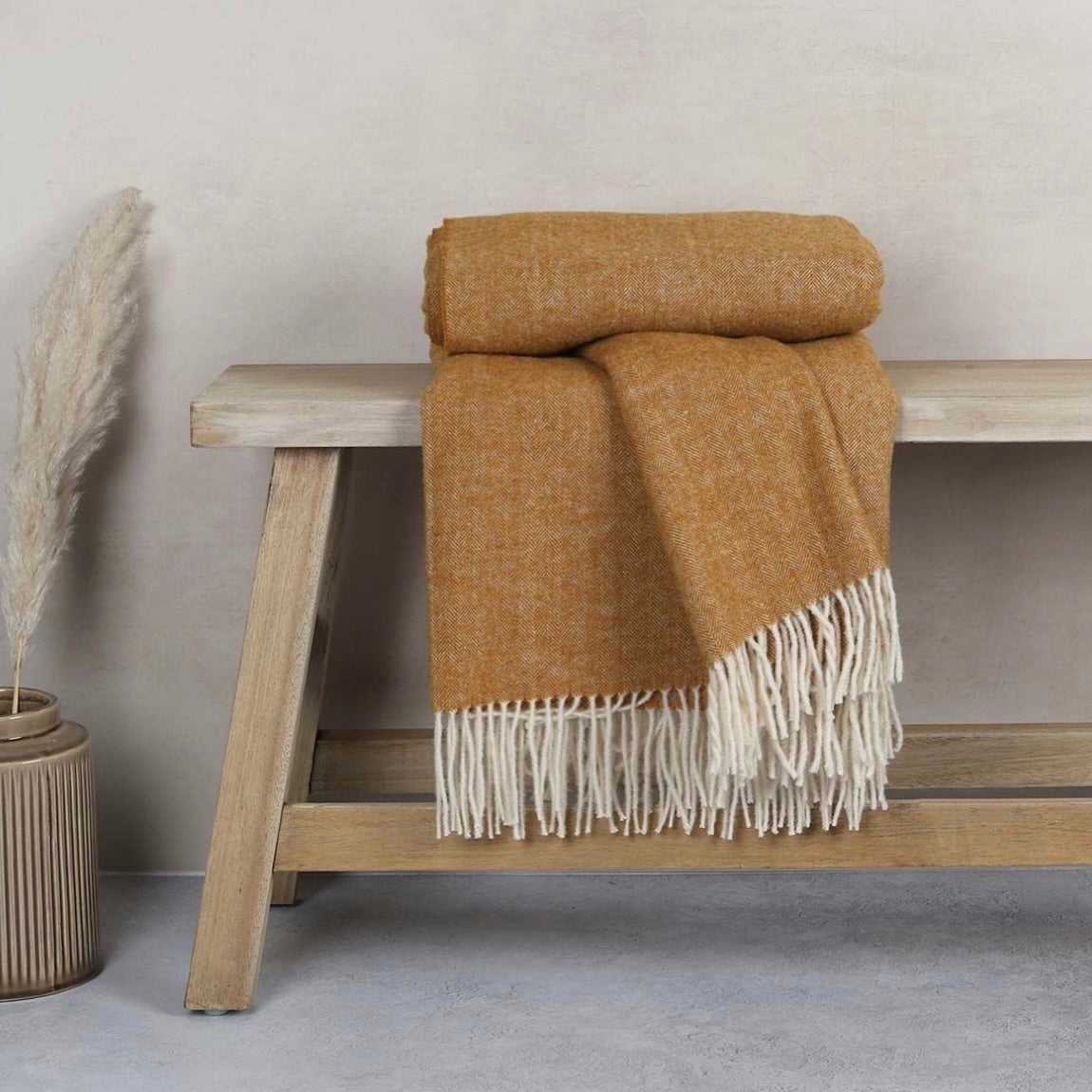 Ochre 100% Australian Wool Throw