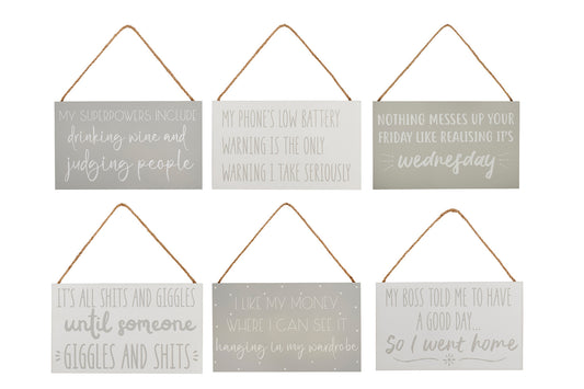 Humorous Hanging Signs