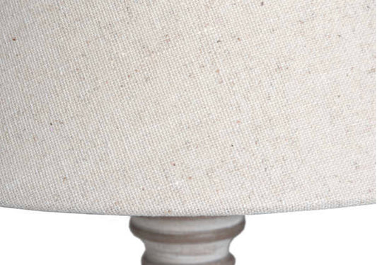 Natural Wooden Table Lamp With Linen Shade