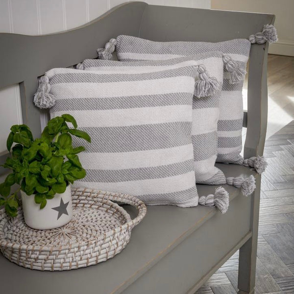 Recycled Cotton Striped Cushion