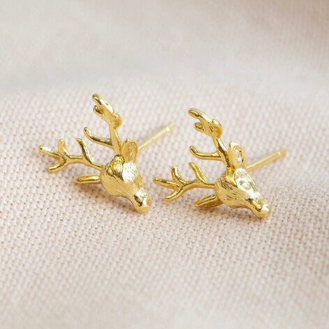 Stag Gold Plated Earrings