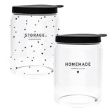 Black Heart Storage Jar - 2 sizes available