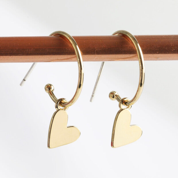 Hanging Heart Earrings