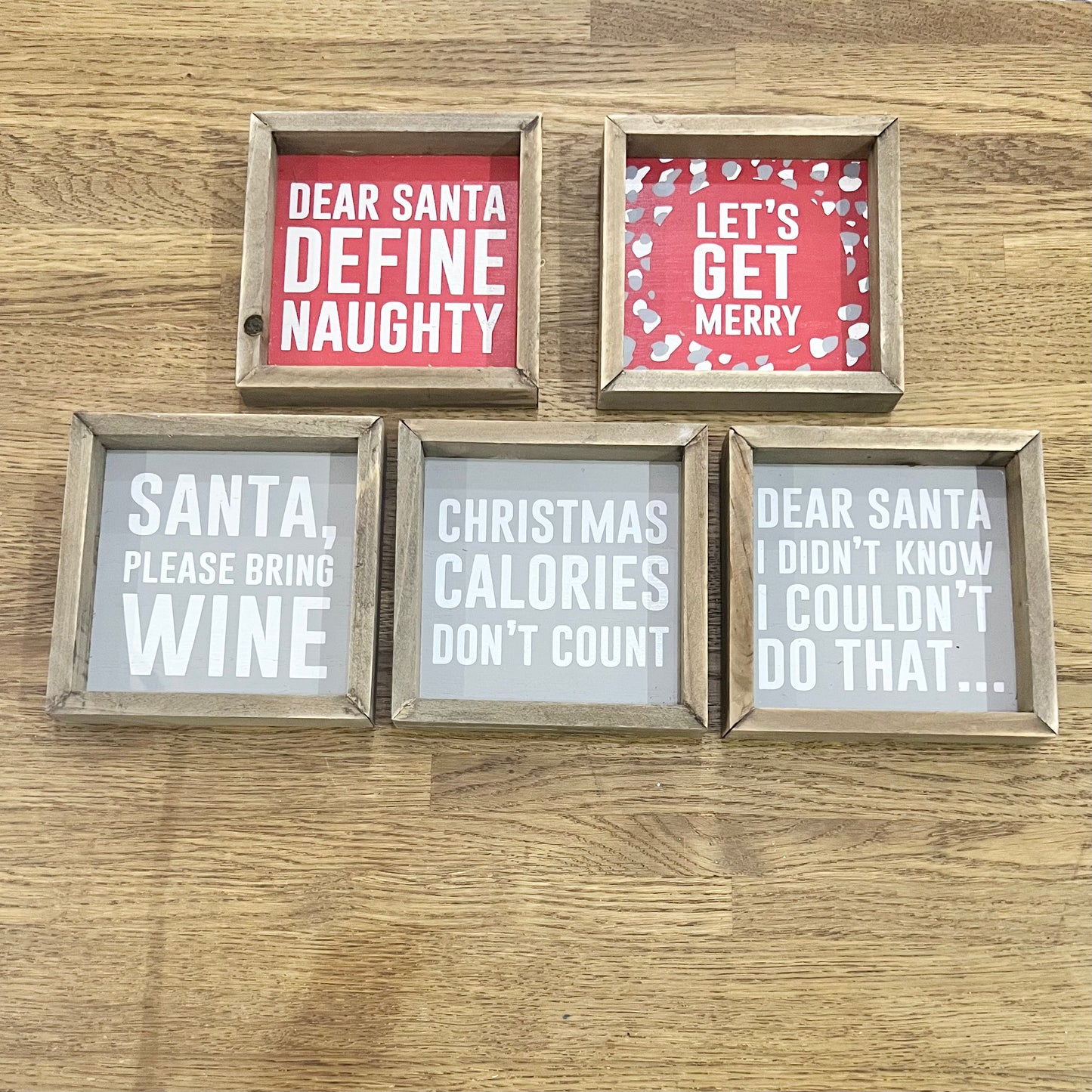 Christmas Humour Plaques - 6 designs