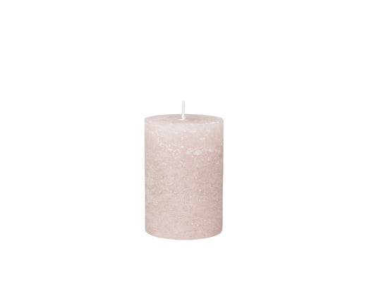 Dusty Rose Rustic Pillar Candle - 3 sizes available