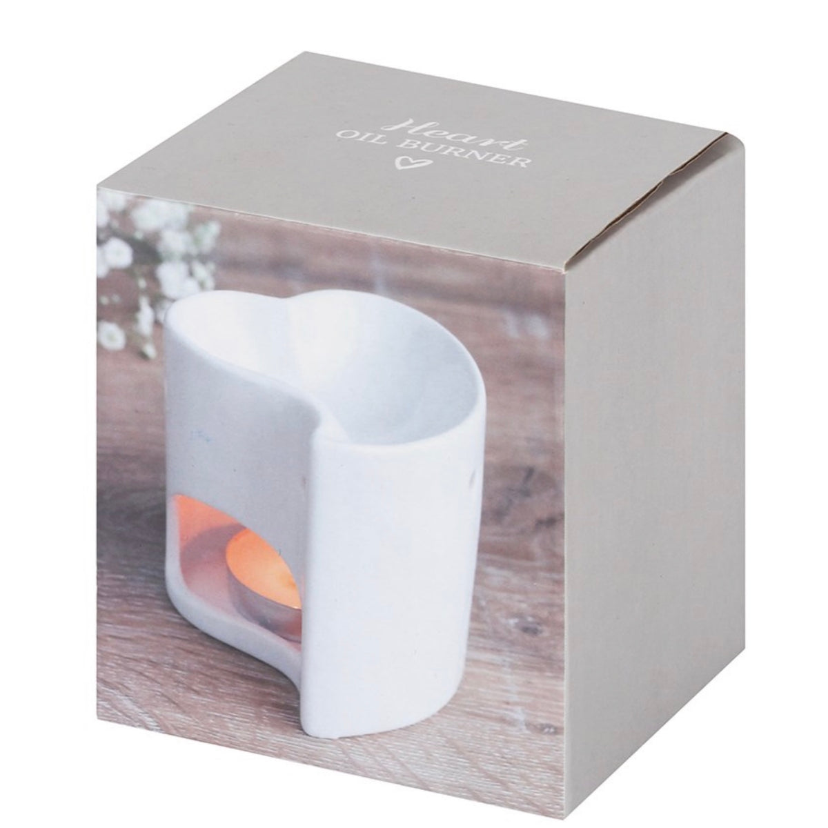 White Heart Wax Melt Burner