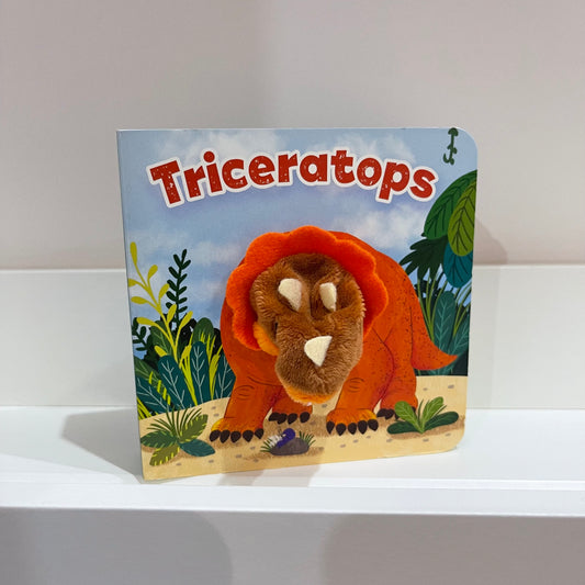 Triceratops Chunky Finger Puppet Bookt